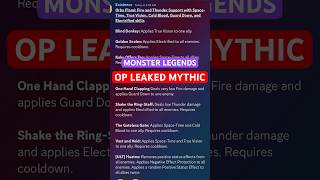 Monster Legends Leaked Broken Support Monster mobilelegends monsterlegendsleaks [upl. by Lynnelle]