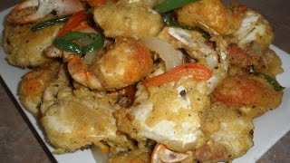 Salt and Pepper Blue Crab Recipe [upl. by Merna452]