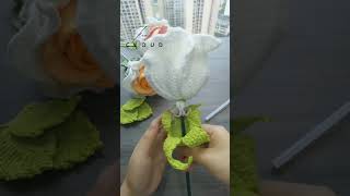 Do you want to make a beautiful Thai Rose Follow me crochetideas flowers [upl. by Ninnetta516]