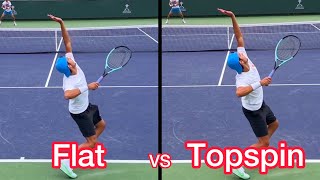 Lorenzo Musetti Flat vs Topspin Serve Comparison Pro Tennis Technique [upl. by Tri]