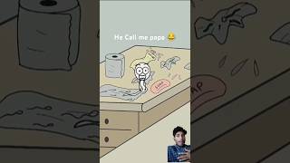 He Call me Papa 😂💦 shorts animation papa 4kmeme space [upl. by Shyamal]