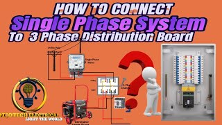 How to Connect Single Phase Meter Changeover switch Generator to 3 Phase Distribution Board [upl. by Van]