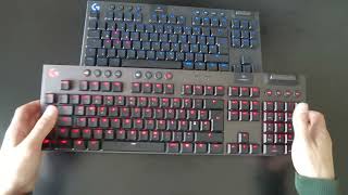 Logitech G915 X Lightspeed TKL clicky and G915 tactile keyboard comparison [upl. by Jael882]