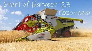 Huge UK Farm Claas Lexion 8900 Starting Harvest 2023  Elveden Estates [upl. by Clari369]