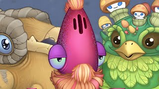 Bleatnik Cranchee Sporerow  Mythical Island Trio My Singing Monsters [upl. by Ssac]