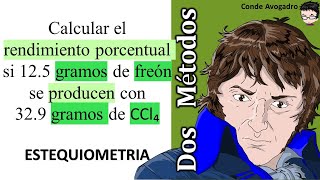 𝐑𝐄𝐍𝐃𝐈𝐌𝐈𝐄𝐍𝐓𝐎 Calcular el rendimiento porcentual si 125 gramos de freon se producen con 329 gramos d [upl. by Euell389]