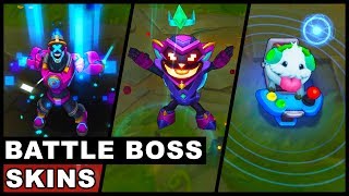 All Battle Boss Skins Final Update Ziggs Brand Malzahar Veigar Blitzcrank League of Legends [upl. by Okun368]