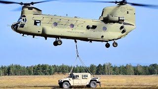 Army Soldiers Sling Load Op With CH47 Chinook [upl. by Terence]