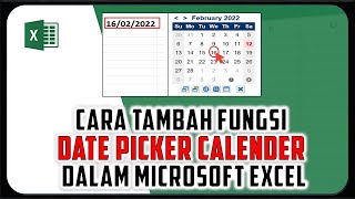 Cara Guna Date Picker Calender Dalam Excel [upl. by Fornof542]