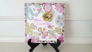 Mothers Day Gift Idea  Mod Podge Ceramic Tile [upl. by Uriiah]