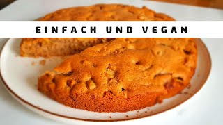 Veganer Apfelkuchen Einfach und schnell Apfelkuchen Rezept [upl. by Ybanrab]