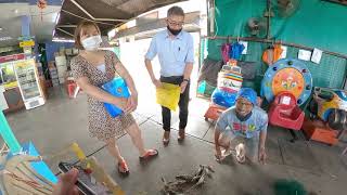 DOUBLE HOOK UP GIANT PRAWNS  PUNGGOL RIVERA PRAWNING [upl. by Nangem233]