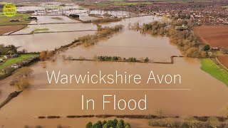 Warwickshire Avon MAJOR FLOOD Feb 2024  Aerial Flooding Footage 10224  Welford amp BidfordonAvon [upl. by Lengel95]