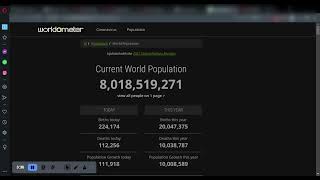 700 minutes of World Population Growth 2023  Worldometer [upl. by Llabmik]