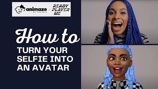 How to turn a selfiephoto into an avatar  Animaze by FaceRig x Ready Player Me [upl. by Ellertnom]