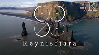 Reynisfjara  Black Sand Beach  Iceland dangerouswaves dronemovie icelandiclandscape [upl. by Noimad288]