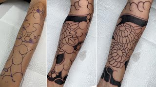 Japanese Full Sleeve  Tattoo Time Lapse  İrezumi [upl. by Tizes356]