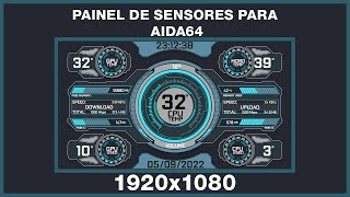 Sensor 1920x1080  Aida64 Painel [upl. by Reba]