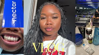 VLOG  I HAVE A NEW SMILE  UNBOXING MY NECTAR  SOLIDCORE  MORNING SKINCARE  TIANA LANAE [upl. by Devan]