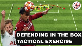 Defending in the box Tactical exercise [upl. by Eahsan]