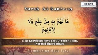 Surah Kahf  1st 10 Ayahs  Muhammad AlSalam  Memorizing Made Easy  1080pᴴᴰ [upl. by Kinsler]