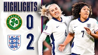 Republic of Ireland 02 England  Lauren James amp Alex Greenwood On Target in Dublin  Highlights [upl. by Dlanigger]