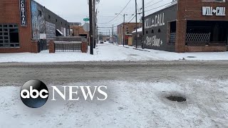 Streets of Dallas covered in snow after winter storm slams Texas [upl. by Colner]