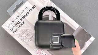 1320 Opened FAST New Sharper Image Fingerprint Padlock [upl. by Ozen]