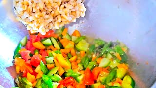 Hearty Barley with Sunny vegetables vegan highprotein healthy quick recipe perfect winter [upl. by Yrahcaz]