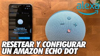 Como Resetear y Configurar un Amazon Echo Dot  Altavoz Alexa [upl. by Coral127]