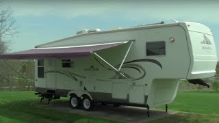 2004 Cedar Creek Silverback 28LRLFS 5th wheel walkaround video [upl. by Pironi513]