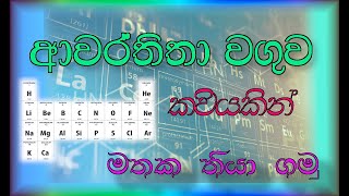 ආවර්තිතා වගුවේ මූලද්‍රව්‍ය 20 කවියකින් මතක තියා ගමු [upl. by Liddie552]