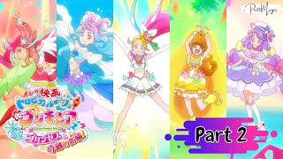 1080p TropicalRouge Precure Group Transformation 2 Ver Movie Part 2 [upl. by Odnuges]