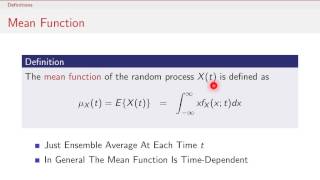 Random Processes  02  Definitions Part 1 [upl. by Valli]