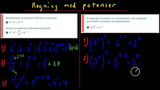 Regning med potenser II [upl. by Beitch]