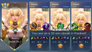 BEATRIX 98 1 SHOT TRICK EASY WINSTREAK must try MLBB [upl. by Barbe587]