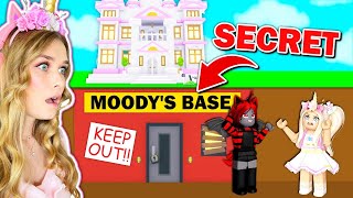 I CAUGHT Moody Building A SECRET BASE Under My House In Adopt Me Roblox [upl. by Aicsile]