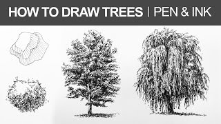 How to Draw Trees with Pen and Ink [upl. by Storm180]