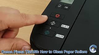 Canon Pixma TS3150 How to Clean Paper Rollers and Reduce Paper Jams [upl. by Ahsenwahs]