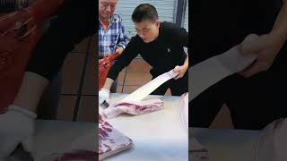 Father wanted a special part knife butcher meat meatcutter asmr [upl. by Aekan230]