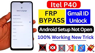 Itel P40 FRP BYPASS ✅ Android 12  Android Setup Not Open  Itel P40 P662L Google Account Bypass [upl. by Kcaj]