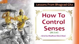 Practical Tips to Control the Senses  Lessons From Bhagavad Gita  Amrita Madhavi Devi Dasi [upl. by Kcub]