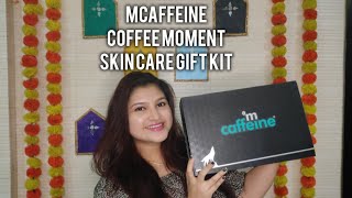 UNBOXING MCAFFEINE COFFEE MOMENT SKINCARE GIFT KITPEACH POOJA [upl. by Soalokin48]