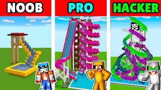 MINECRAFT PARQUE ACUATICO NOOB VS PRO VS HACKER 💦😂 ACENIX vs MIKECRACK vs TIMBAVK [upl. by Rangel306]