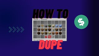 How to DUPE in nearly ANY Minecraft server Check Description [upl. by Callery]