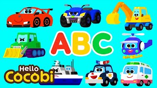 Vehicle ABC  Learn the Alphabet with Cars  Nursery Rhymes For Kids  Hello Cocobi [upl. by Tiffi924]