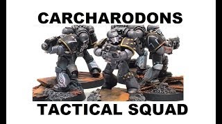 Painting Showcase Carcharodons space marines tactical squad  Space Sharks [upl. by Ymac]