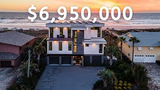 UNBELIEVABLE 695M Beachfront Modern Florida Mansion The Most Beautiful Home in Fernandina Beach [upl. by Jaquelyn617]