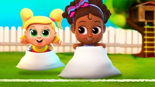 Bildungsanimation für Kinder  Sara und Ihre Schwestern Spielen Wettbewerbsfähige Spiele mit Oma [upl. by Dnalyar]