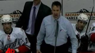 Raw Video Hockey Coach Breaks Stick in Outburst [upl. by Agnola]